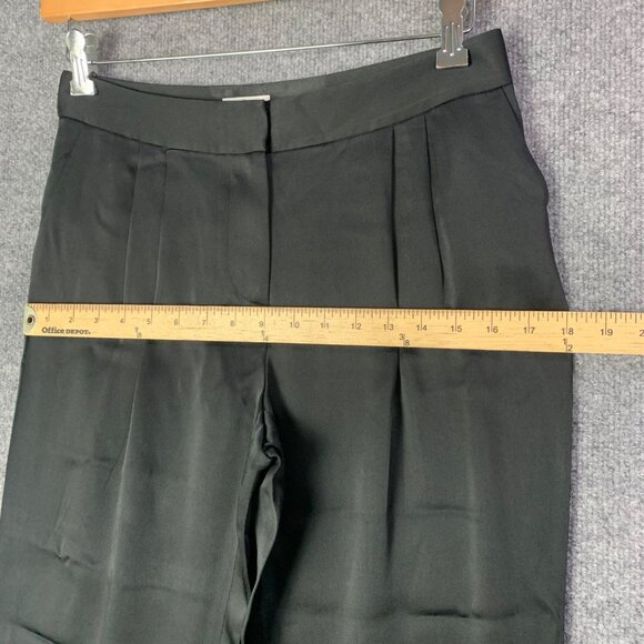 Kate Spade New York Black Pleated‎ Satin Pant Women’s Size 2 - Picture 4 of 10